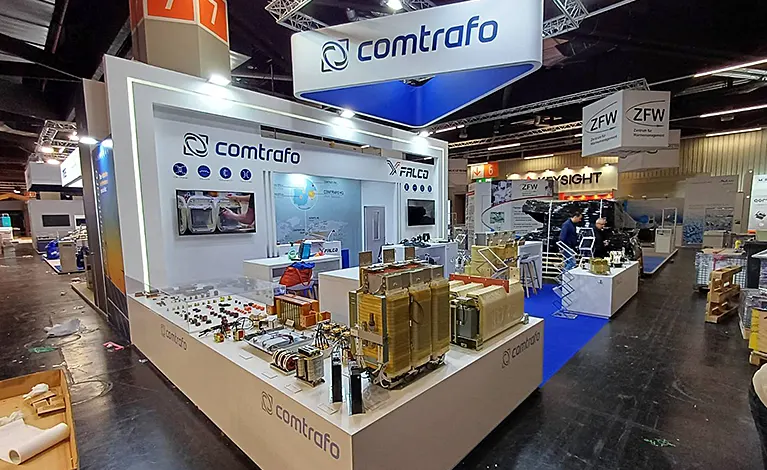 Messestand für COMTRAFO auf der PCIM 2026