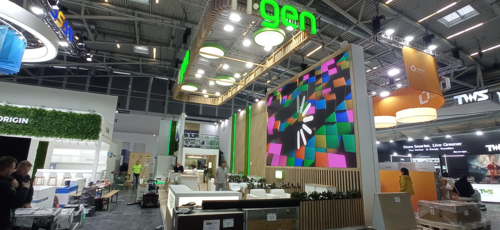 exhibition stand design and build for Ngen at intersolar expo