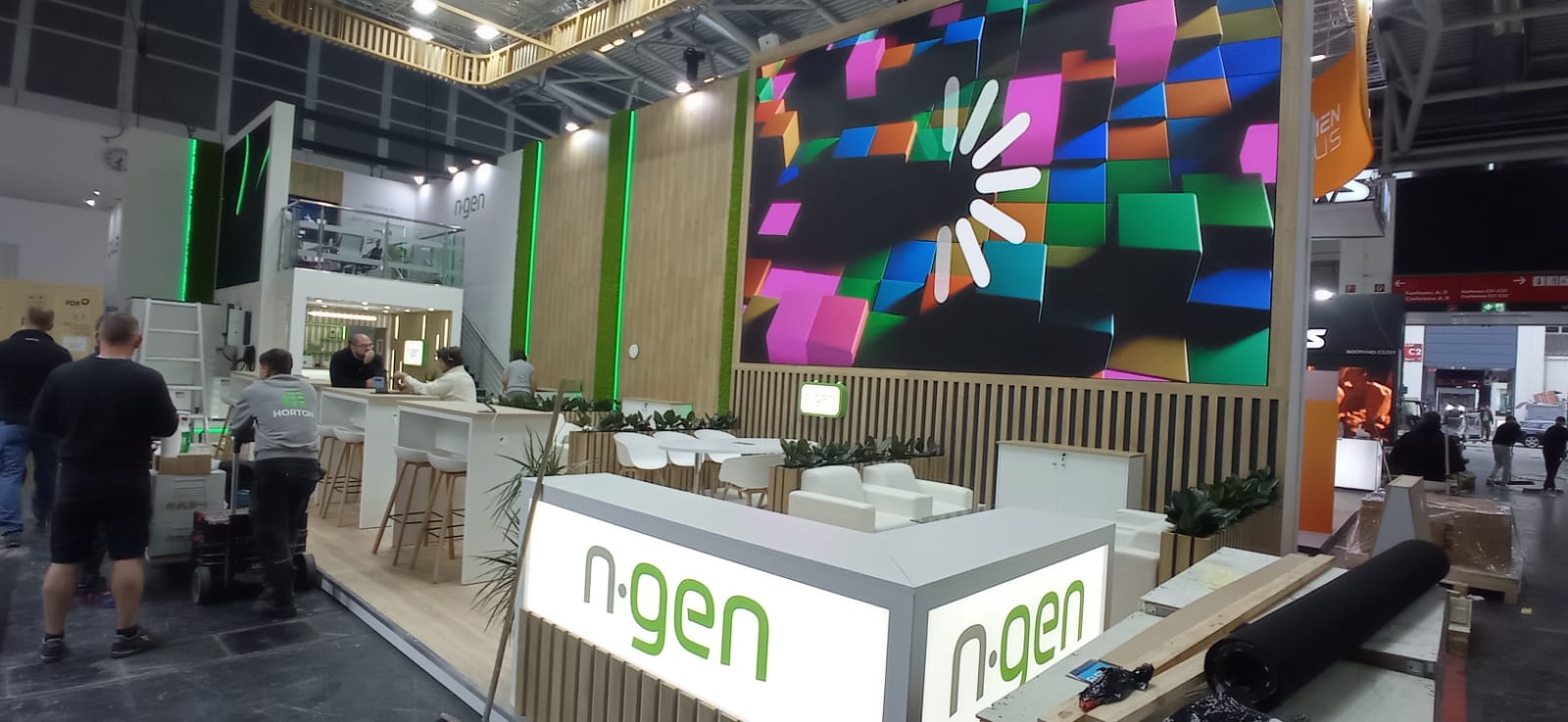exhibition stand build for Ngen at intersolar expo