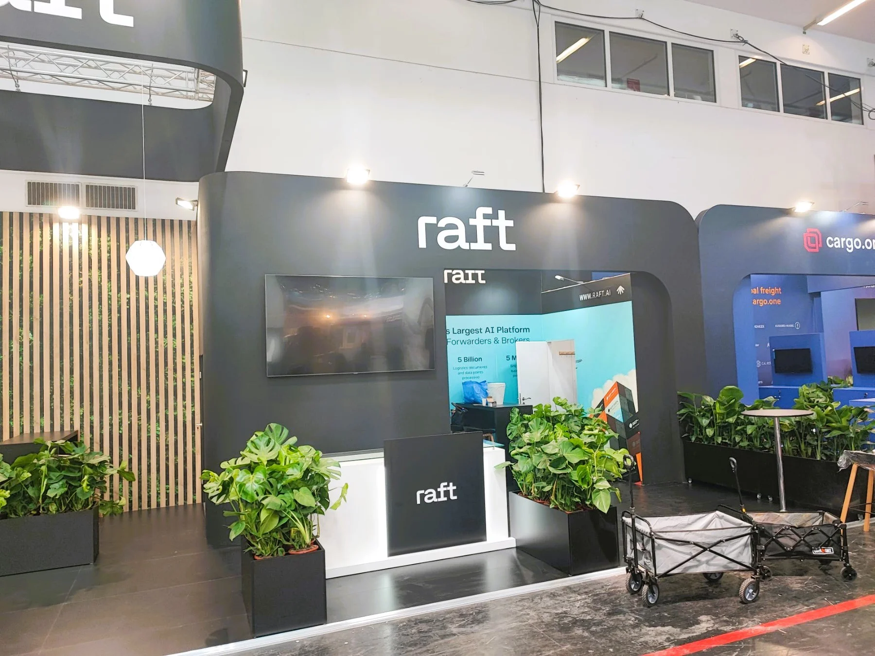 exhibition stand build for Raft at Transport Logistics