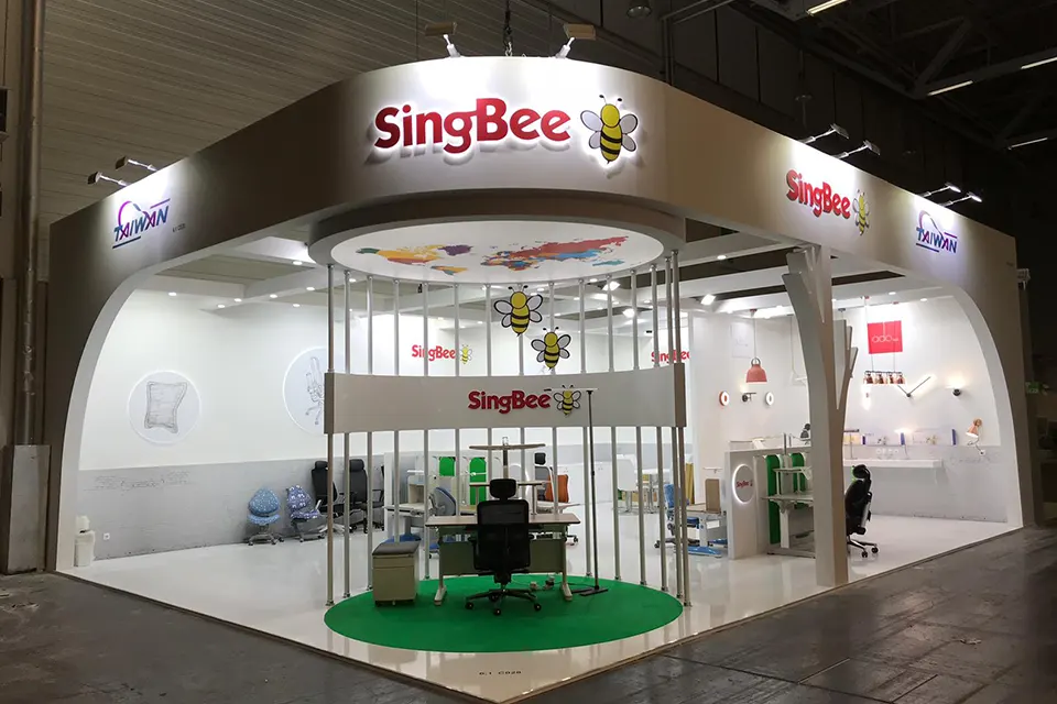 Trade Show Booth at Orgatec 2025 in Colonge for SINGBEE