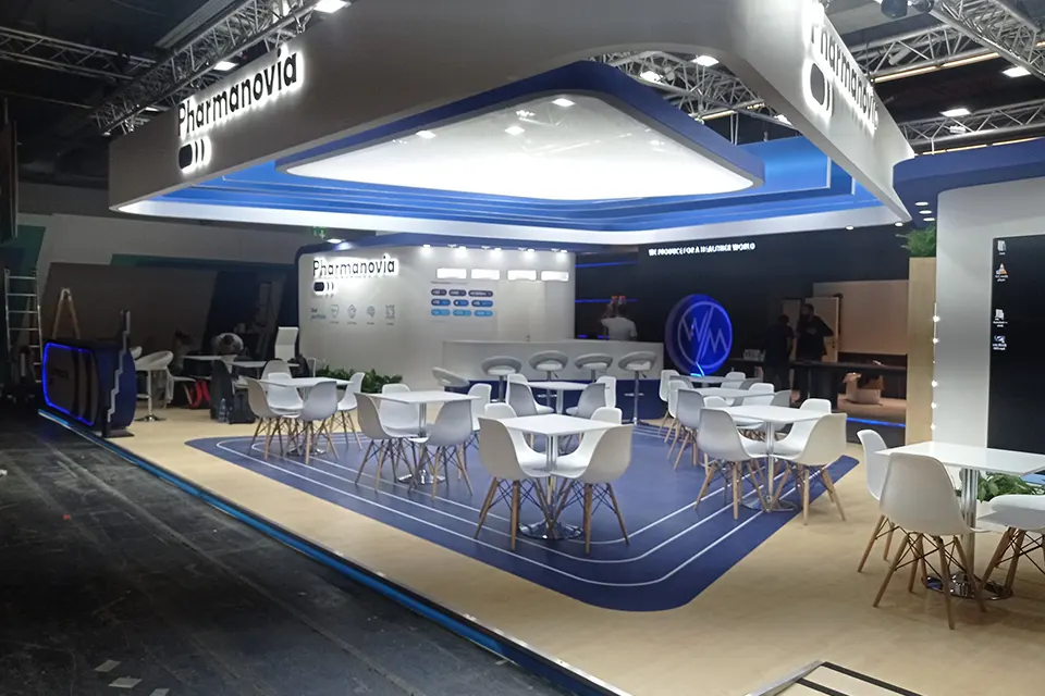 Trade Show Booth at CPHI 2024 in Milan for Pharmanovia