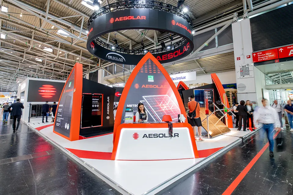Exhibition Stand at INTERSOLAR 2025 in Munich for AESOLAR