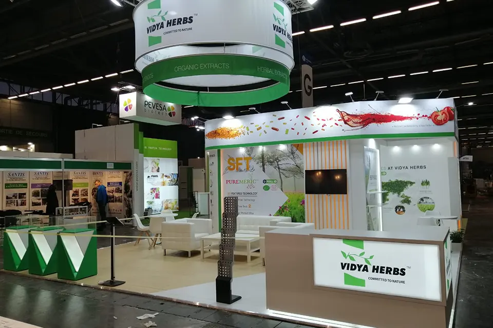 Exhibition Booth at FIE 2021 in Paris for VIDYA HERBS