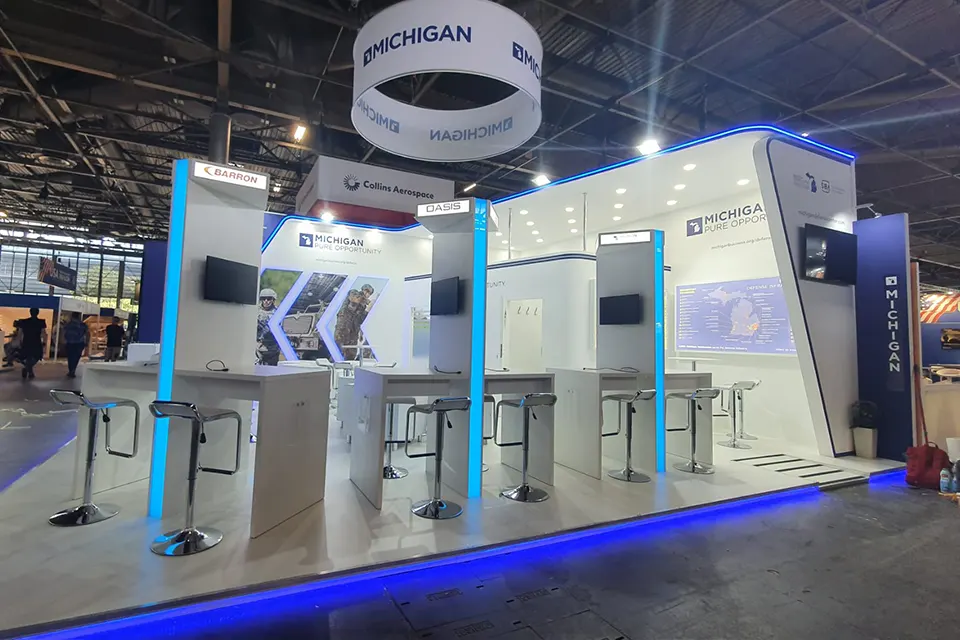 Exhibition Booth at Eurosatory 2024 in Paris for MICHIGAN