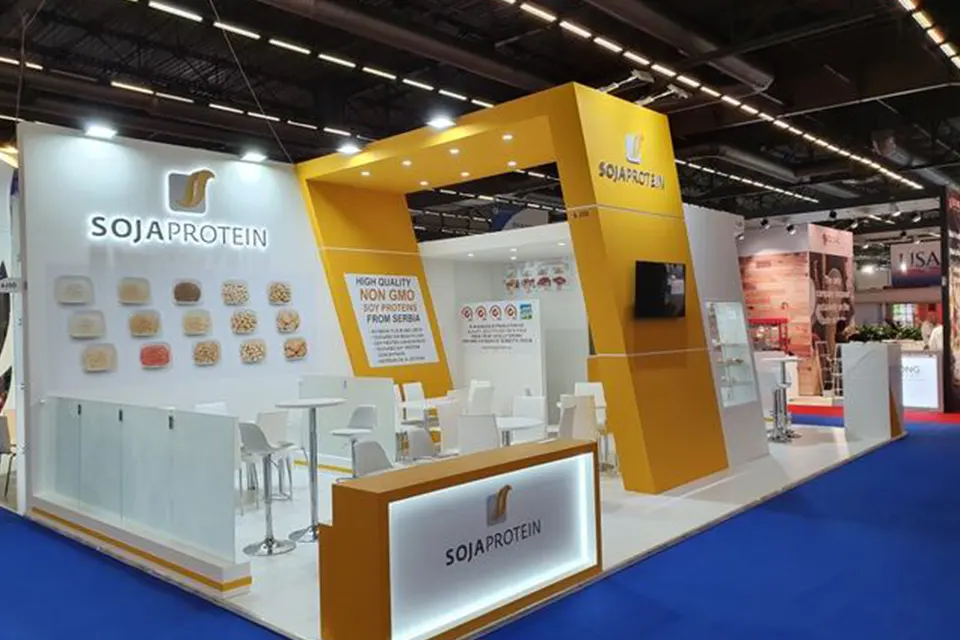 Trade Show Booth at FIE 2021 in Paris for SOJAPROTEIN