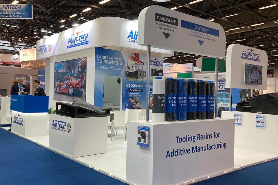 Trade Show Booth at JEC World 2025 in Paris for PRINT-TECH