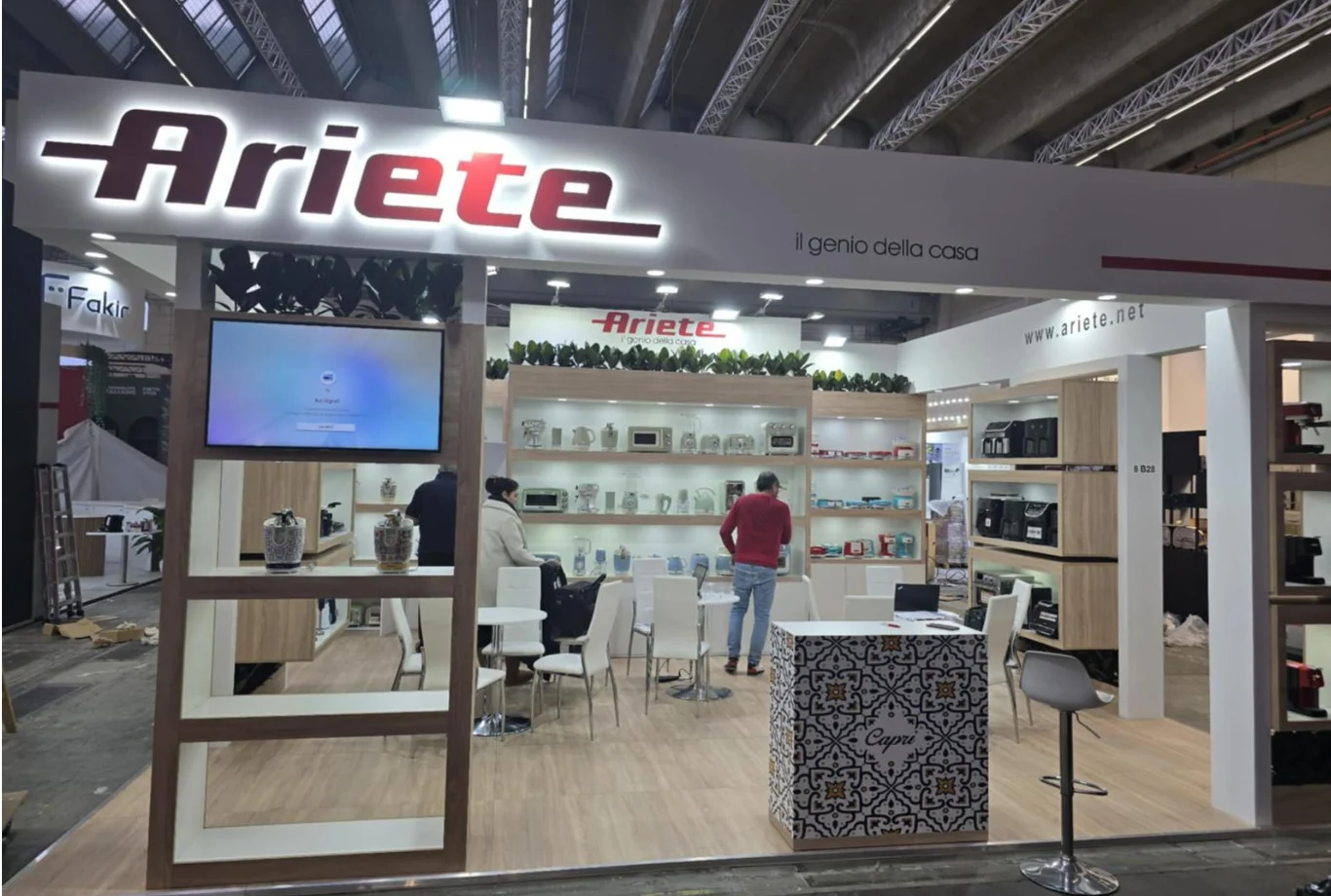 exhibit stand at Ambiente 2025 Birmingham, United Kingdom for Ariete