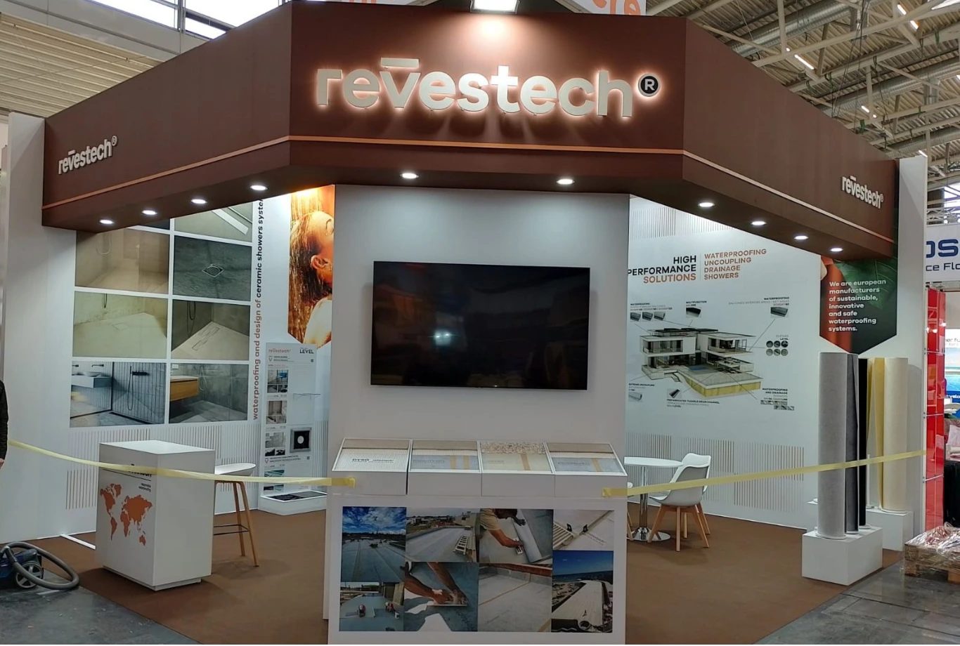 Exhibition booth at BAU 2025, Munich, Germany for Revestech