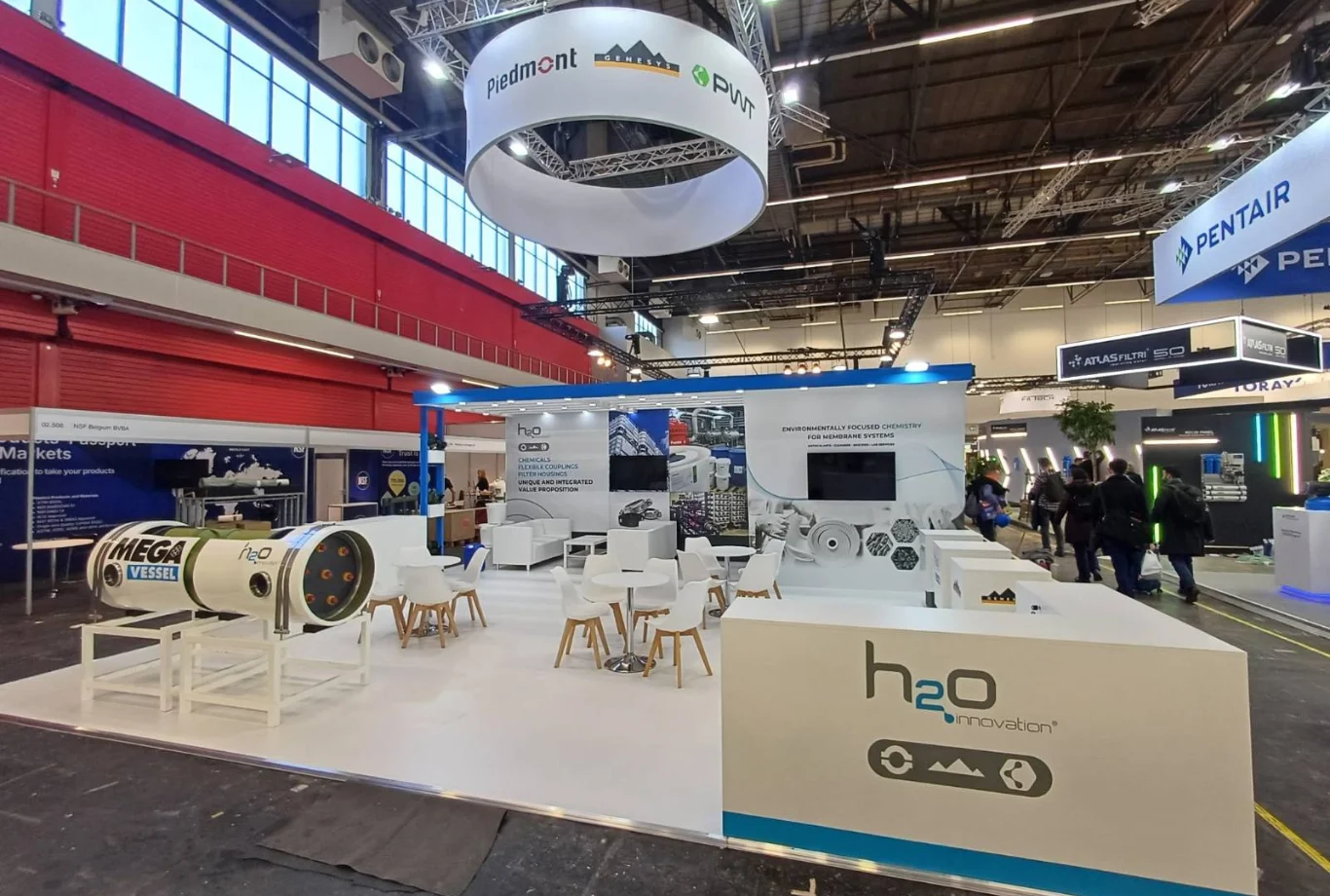 Exhibit booth AQUATECH with 2025 in Amsterdam, Netherlands for H20 Innovation