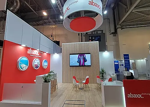 exhibition stand in Essen for Abaxx at S&S 2025