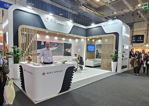 exhibition booth in Nice for Air Canada at ITB 2024