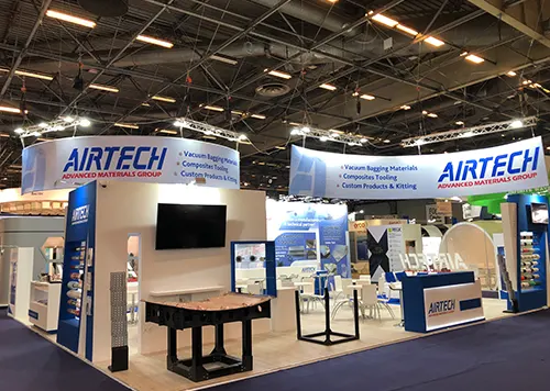 exhibition booth in Lyon for Airtech at JEC World 2019