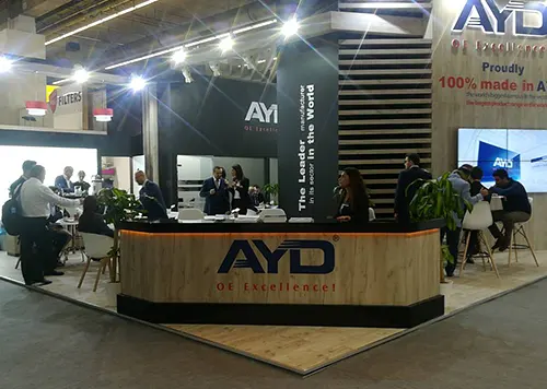 exhibition stand in Maastricht for AYD at Automechanika 2018