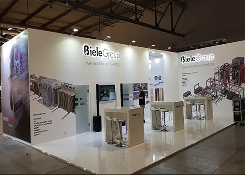 exhibition booth in Strasbourg for Biele Group at Xylexpo 2018