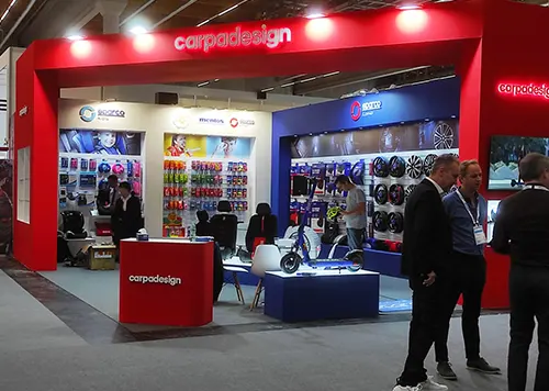 exhibition booth in Manchester for Carpadesign at AUTOMEHCHANIKA 2022