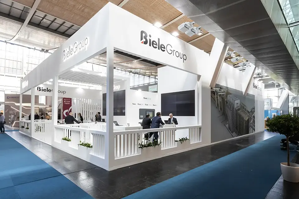 Custom Exhibition Booth at LIGNA 2019 for Biele Group in Hannover, Germany