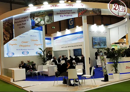 exhibition booth in Nice for Divis at CPHI 2018