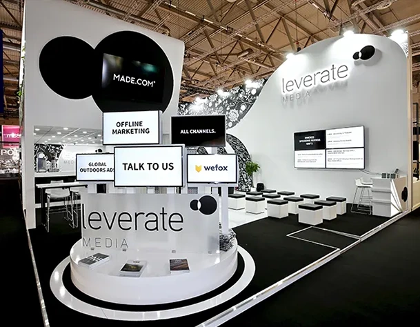 Exhibition stand Leverate Media for Dmexco 2019 in Colonge