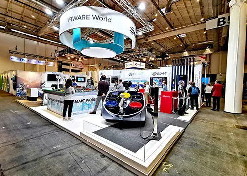 exhibition stand in Hamburg for Fiware World at ITS 2021