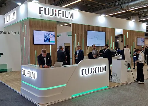 exhibition stand in frankfurt for FUJIFILM at CPHI 2025