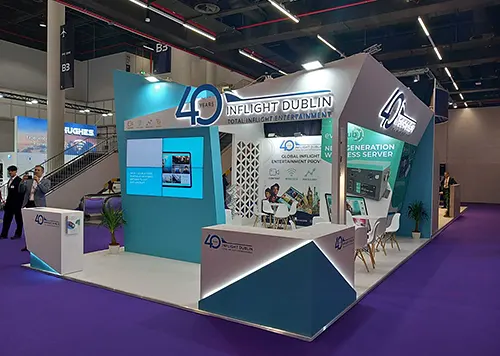exhibition stand in Hamburg for Inflight Dublin at AIX 2024