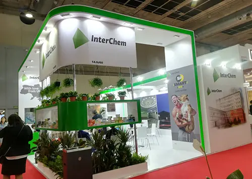 exhibition booth in Nice for Interchem at CPHI 2018