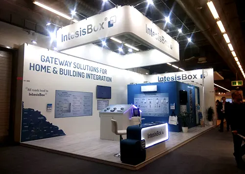 exhibition booth in Manchester for Intetis Box at Light + Building 2018