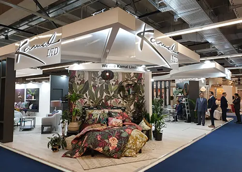 exhibition stand in Maastricht for Kamal at HEIMTEXTILE 2020