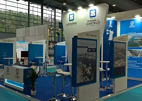 exhibition booth in Bremen for Leixoes at Breakbulk 2019