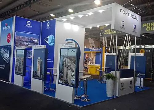exhibition booth in Bremen for Leixoes at Breakbulk 2018