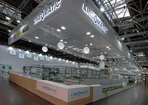 exhibition stand in Dortmund for lineomatic at DRUPA 2024