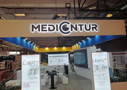 exhibition booth in Lyon for Medicentur at ESCRS 2019