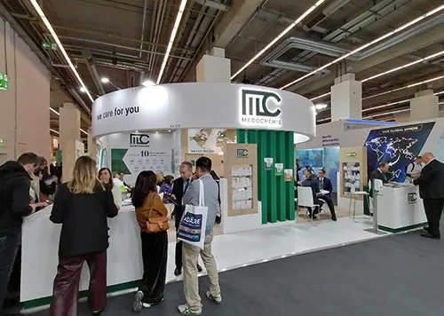 exhibition booth in Strasbourg for Medochemie at CPHI 2022