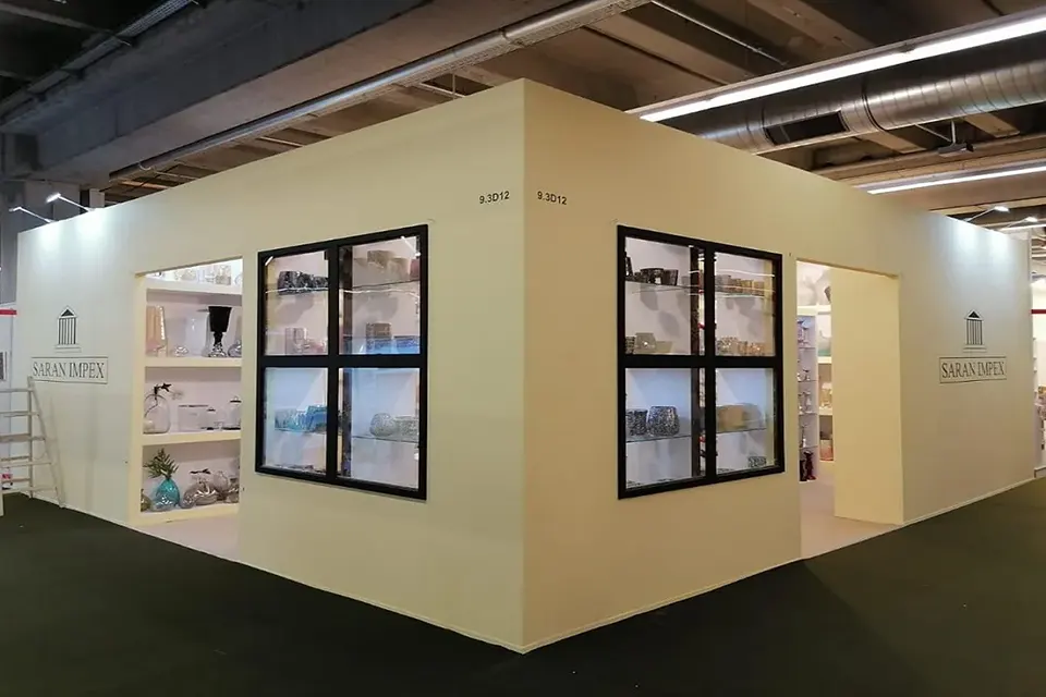 Modular Booth Design at AMBIENTE 2020 for SARAN IMPEX in Frankfurt, Germany