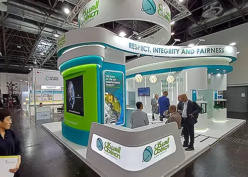 exhibition stand in Dortmund for Obeikan at GLASSTECH 2024
