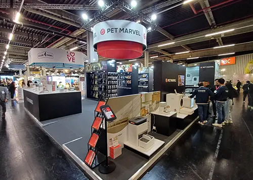 exhibition booth in Zurich for Pet Marvel at Interzoo 2024