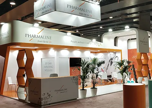 exhibition booth in Nice for Pharmaline at CPHI 2018