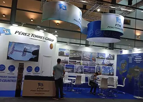 exhibition booth in Bremen for PTM at Breakbulk 2018