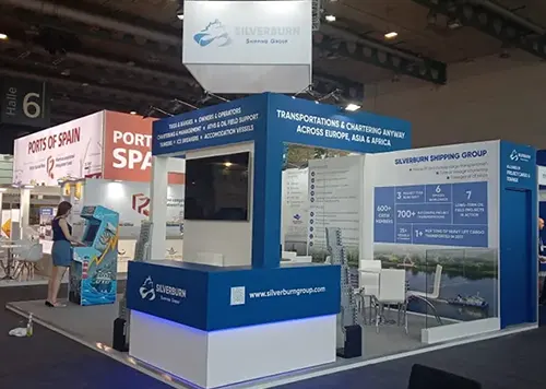 exhibition booth in Bremen for Silverburn at Breakbulk 2018