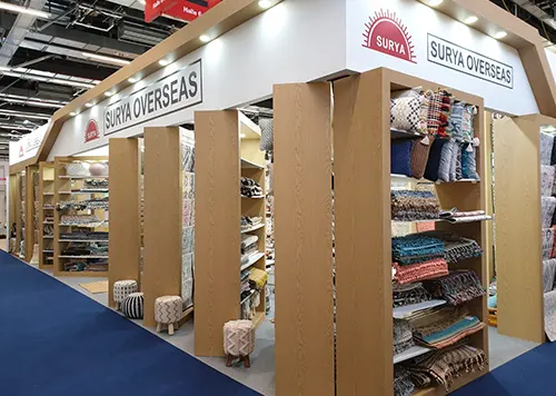exhibition stand in Maastricht for Surya Overseas at HEIMTEXTILE 2020